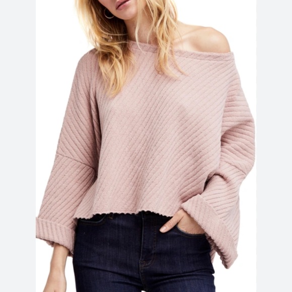 Free People Sweaters - Free People I Can’t Wait Crop Sweater in Rose
